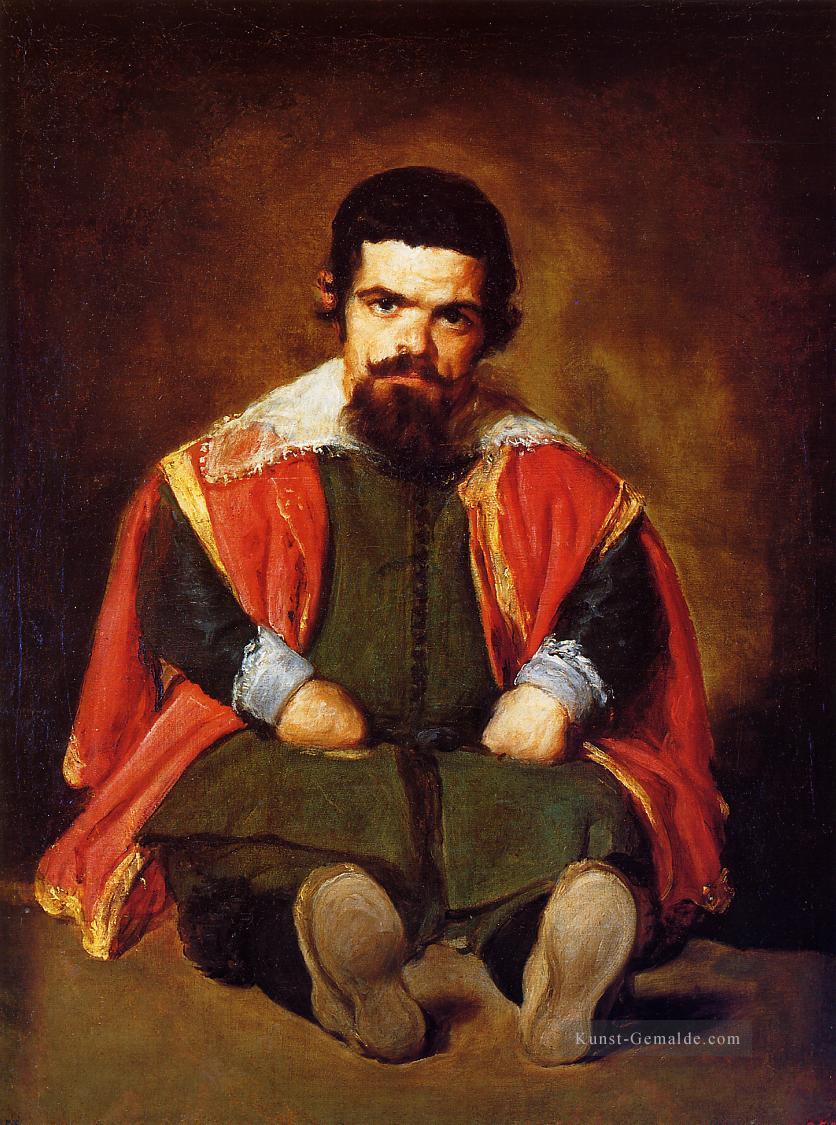 ein Zwerg auf dem Fußboden sitzt Porträt Diego Velázquez Ölgemälde